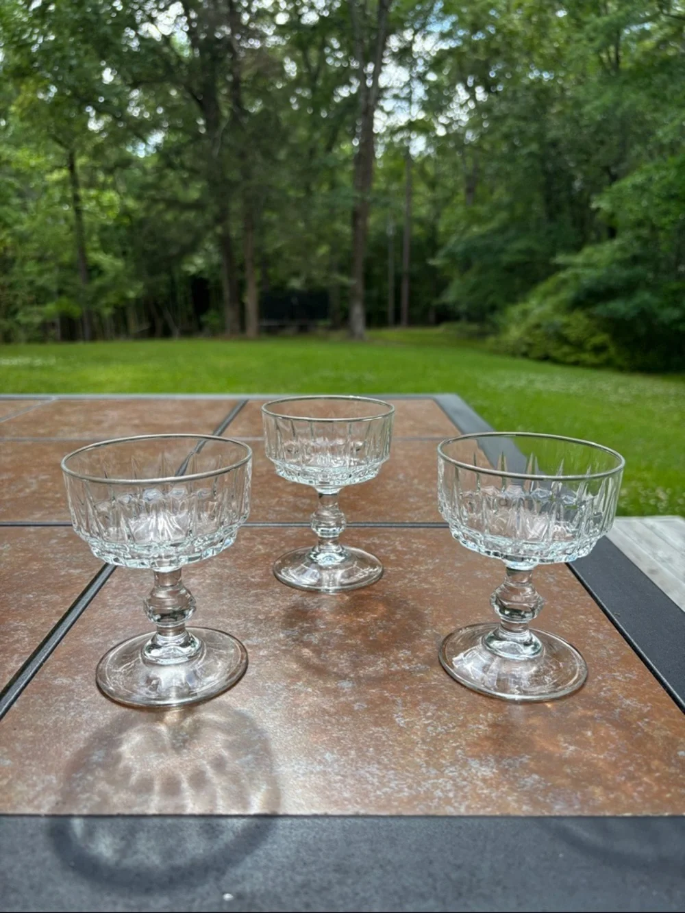 3 Vintage Cristal D'Arques - Durand Champagne Coupe Glasses/Dessert  (Set of 3)